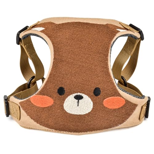Cature Care by Nature Dog Harness for Small Medium Large Size Dogs, Non-Pulling Military Tactical Service Vest with Adjustable and Comfortable for Easy Walking (Brown, XL)