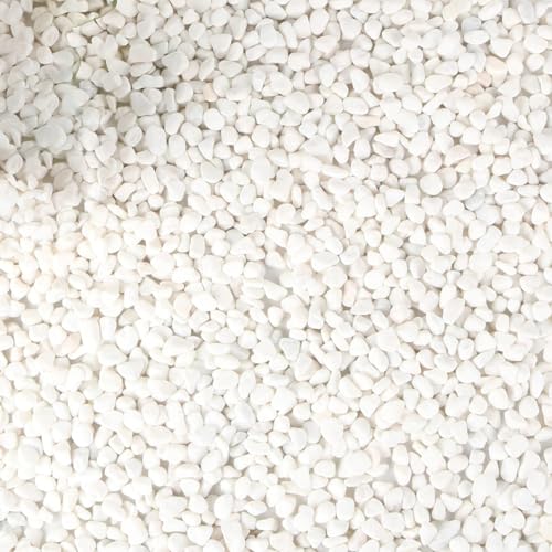 cature Care by Nature White Polished Gravel Stones For Fish Tank Fillers,Natural Irregular Shaped Stones Assorted Crushed Stone Pieces For Vases Fillers Plants Home Decor Pebble Stones(9.9Kg)0.3-0.5Cm