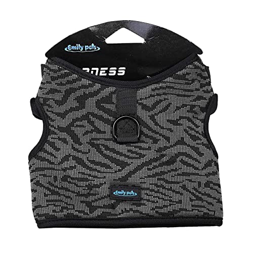 Emily Pets Dog Adjustable Soft Vest Dog Harness for Puppy (Medium, Grey)