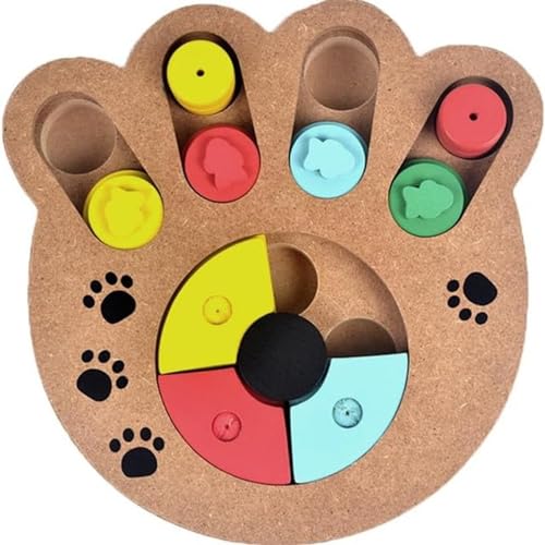 Emily Pets Pet Puzzle Toy Dog Toy Puppy Treats Dispenser Toy Slow Feeding, Intelligence Educational Game for Dogs Interactive Hide and Hide Interactive Game for Dogs and Cats