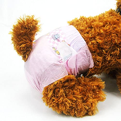 DONO Disposable Pet Diapers for Female Dogs Super Absorbent and Soft Heating and Pee Liners M, Including 14 Puppy Diapers for Dogs and Cats(Medium)
