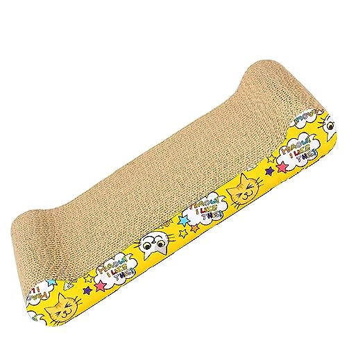 Cature Care by Nature Scratcher Toy for Cats Meow Board with a Curved Wave Design Satisfy Your kitty's Natural Scratching Instinct Made of Environmental Friendly Material