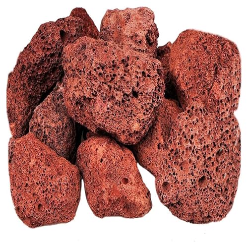 Cature Natural Lava Rocks Fire Stone Granules, Fire Pit Lava Rocks Ideal for Firewall Fire Pit, Garden Ornamental Landscaping, Plant Cultivation and Aquariums (2-3 cm) (1.95 Kg)
