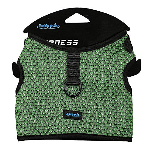 Emily Pets Pet Adjustable Soft Vest Harness for Puppy (Medium, Green)